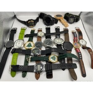 Unbranded Mens Watches Lot Of 17 For Parts Or Repair